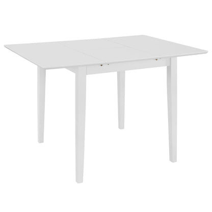 Dining Table | White | Solid rubber wood and MDF | Medium | Extendable