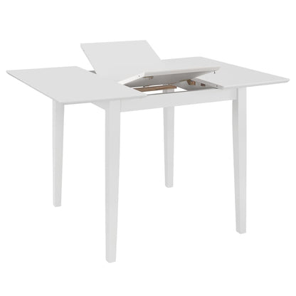Dining Table | White | Solid rubber wood and MDF | Medium | Extendable