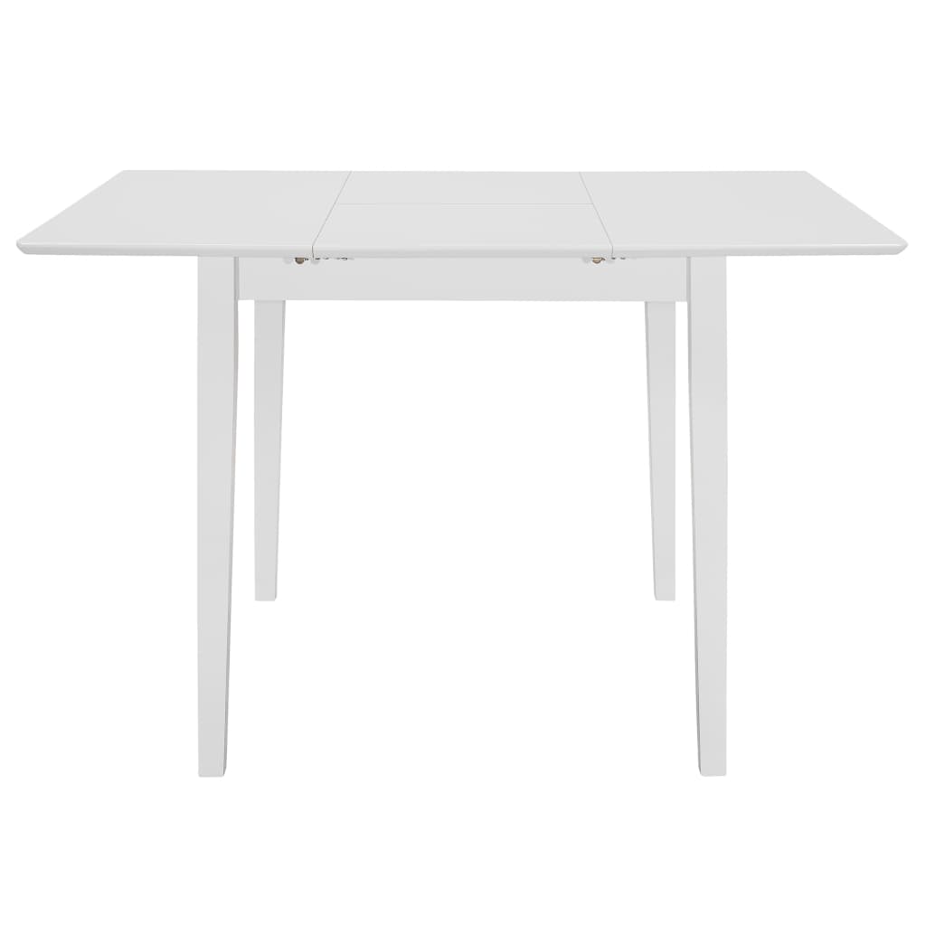 Dining Table | White | Solid rubber wood and MDF | Medium | Extendable