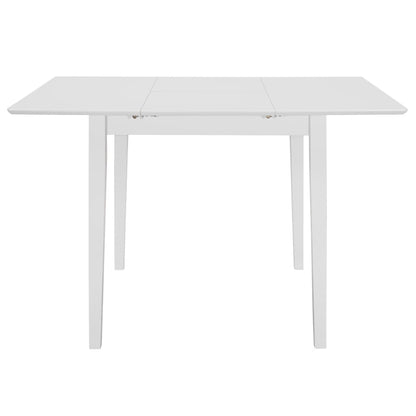 Dining Table | White | Solid rubber wood and MDF | Medium | Extendable