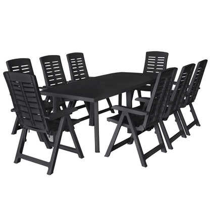 Outdoor Dining Set | Anthracite | Plastic | Foldable | Outdoor Dining Set
