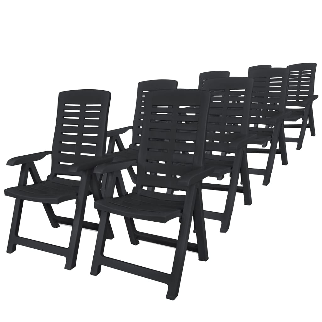 Outdoor Dining Set | Anthracite | Plastic | Foldable | Outdoor Dining Set
