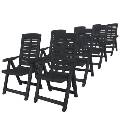 Outdoor Dining Set | Anthracite | Plastic | Foldable | Outdoor Dining Set