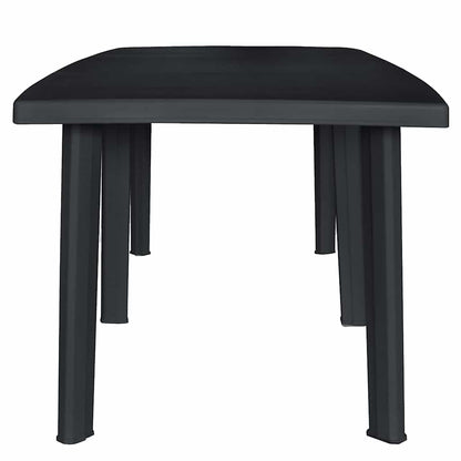 9 Piece Outdoor Dining Set Plastic Anthracite