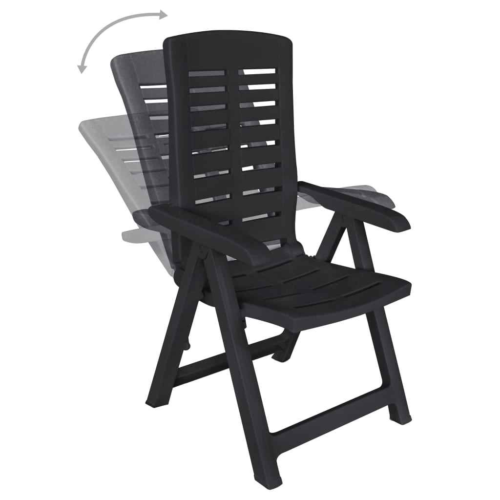 Outdoor Dining Set | Anthracite | Plastic | Foldable | Outdoor Dining Set