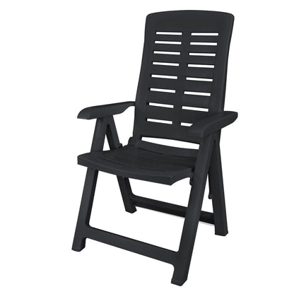 Outdoor Dining Set | Anthracite | Plastic | Foldable | Outdoor Dining Set