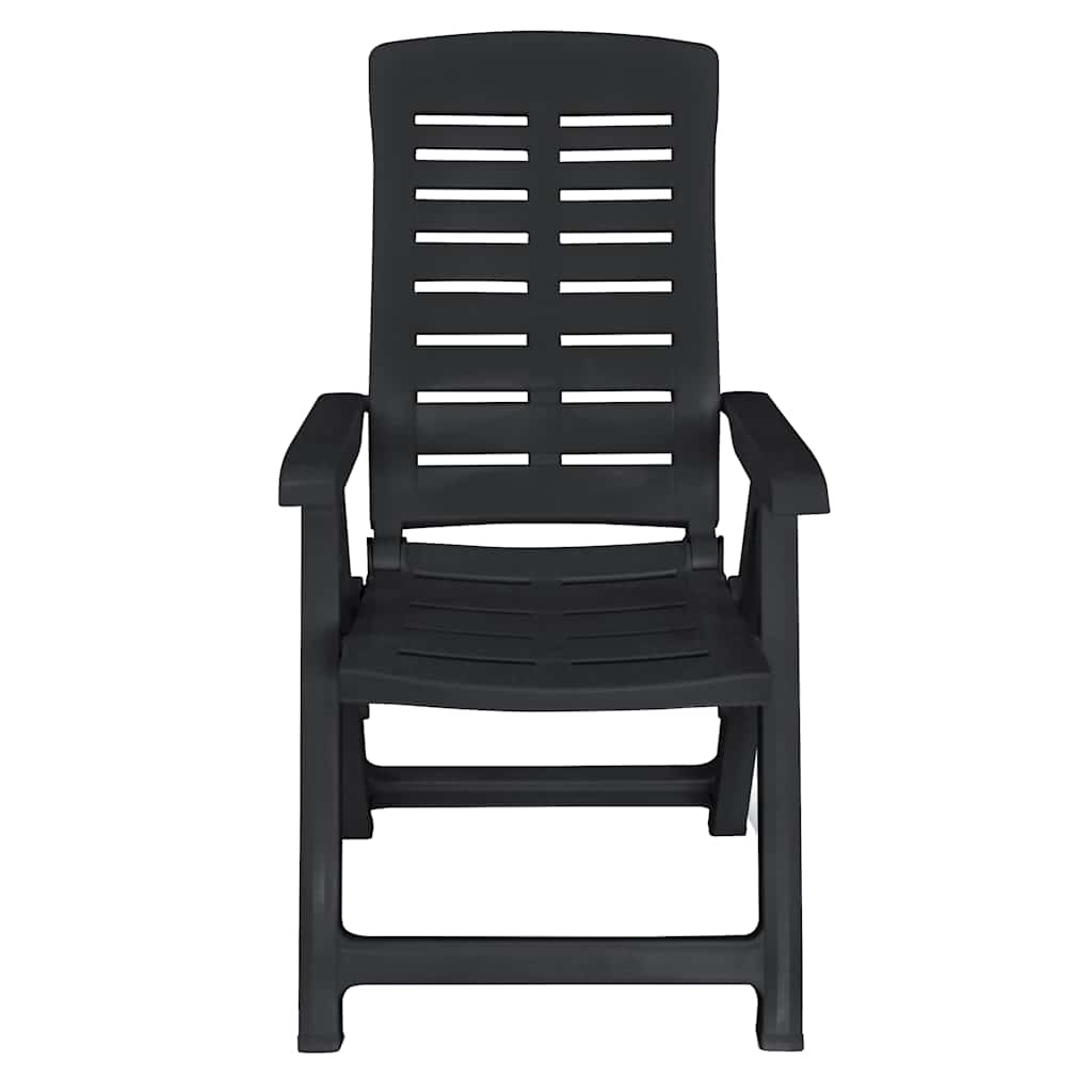 11 Piece Outdoor Dining Set Plastic Anthracite