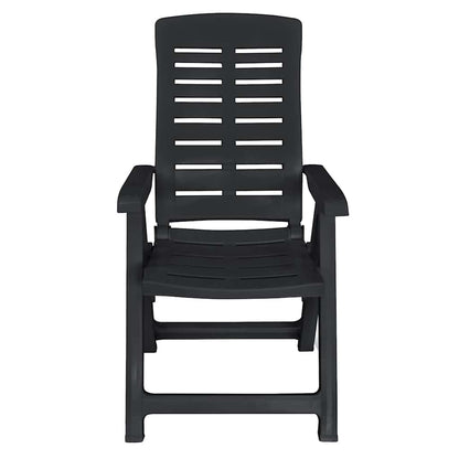 11 Piece Outdoor Dining Set Plastic Anthracite