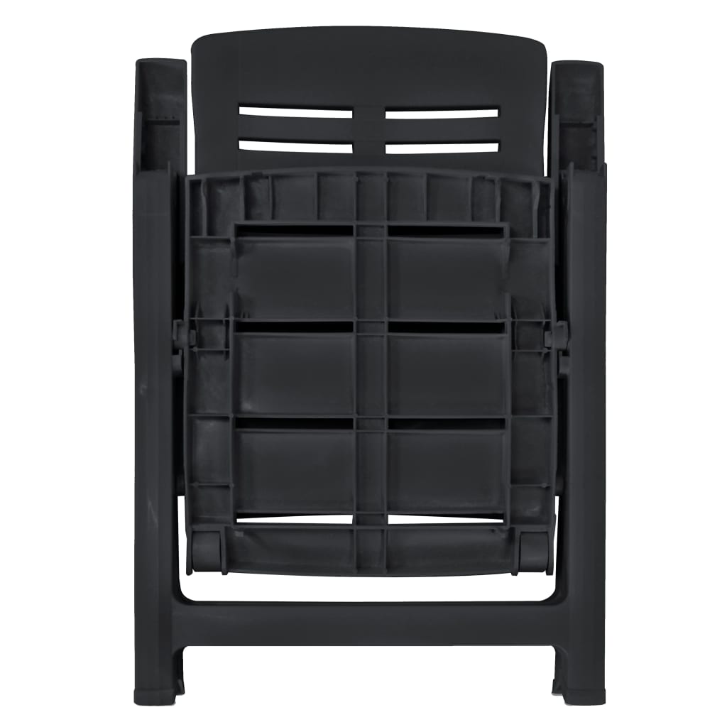 Outdoor Dining Set | Anthracite | Plastic | Foldable | Outdoor Dining Set