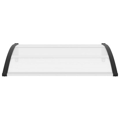 Door Canopy Black and Transparent 120x75 cm PC