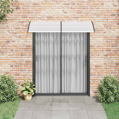 Door Canopy Black and Transparent 200x75 cm PC