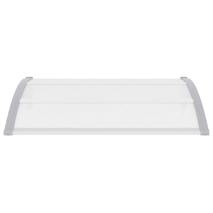 Door Canopy Grey and Transparent 120x75 cm PC