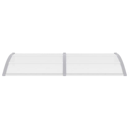 Door Canopy Grey and Transparent 200x75 cm PC
