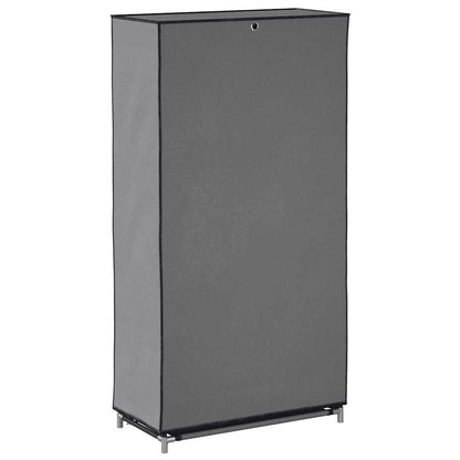 Shoe Cabinet with Cover Grey 58x28x106 cm Fabric