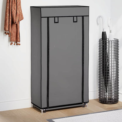 Shoe Cabinet with Cover Grey 58x28x106 cm Fabric
