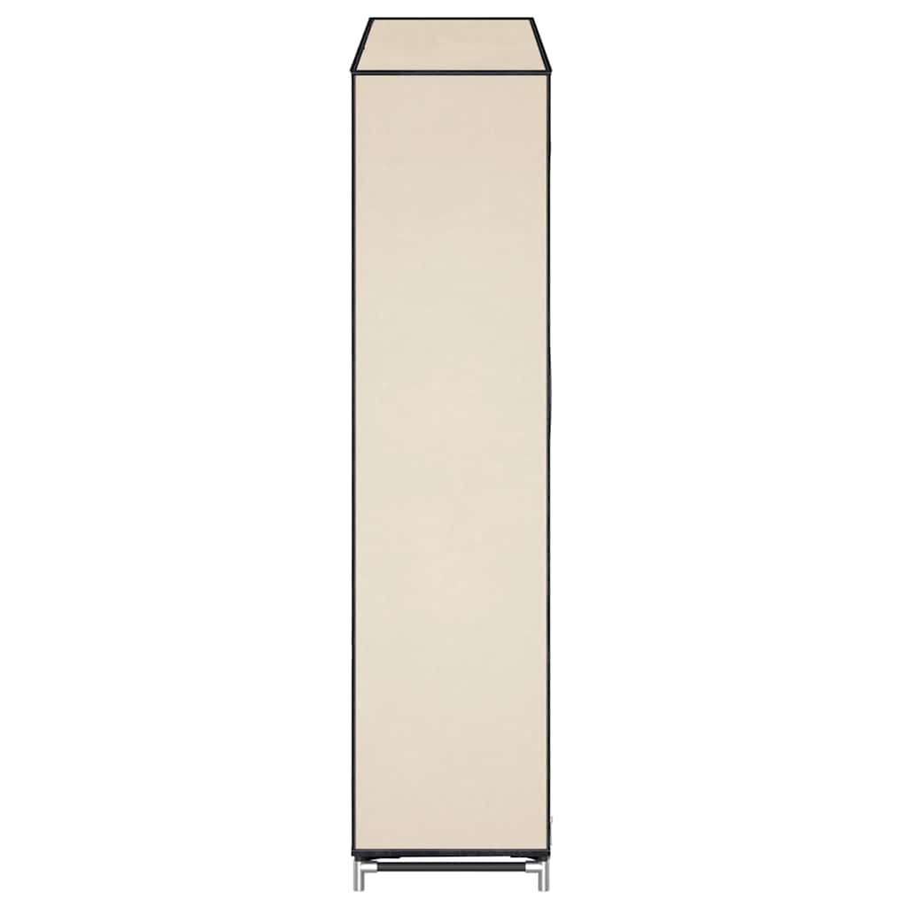 Shoe Cabinet with Cover Cream 115x28x110 cm Fabric
