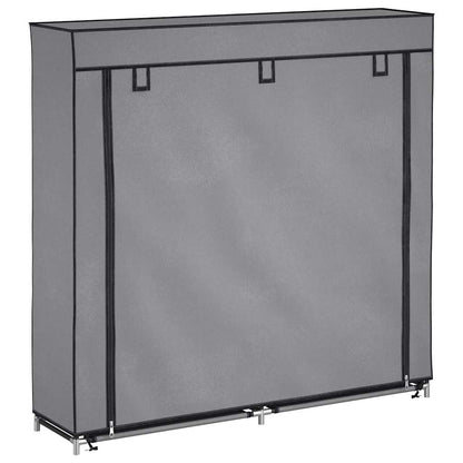 Shoe Cabinet with Cover Grey 115x28x110 cm Fabric