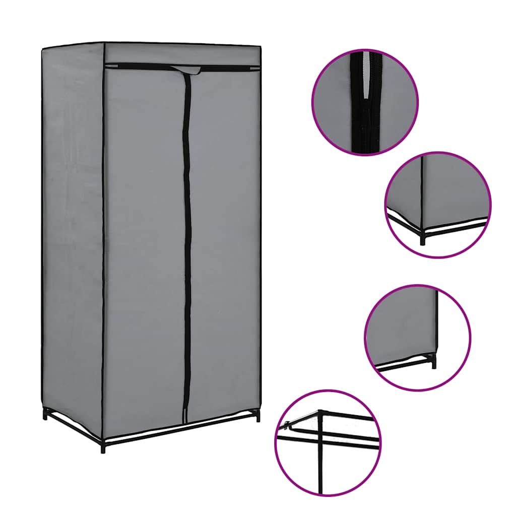 Wardrobe Grey 75x50x160 cm