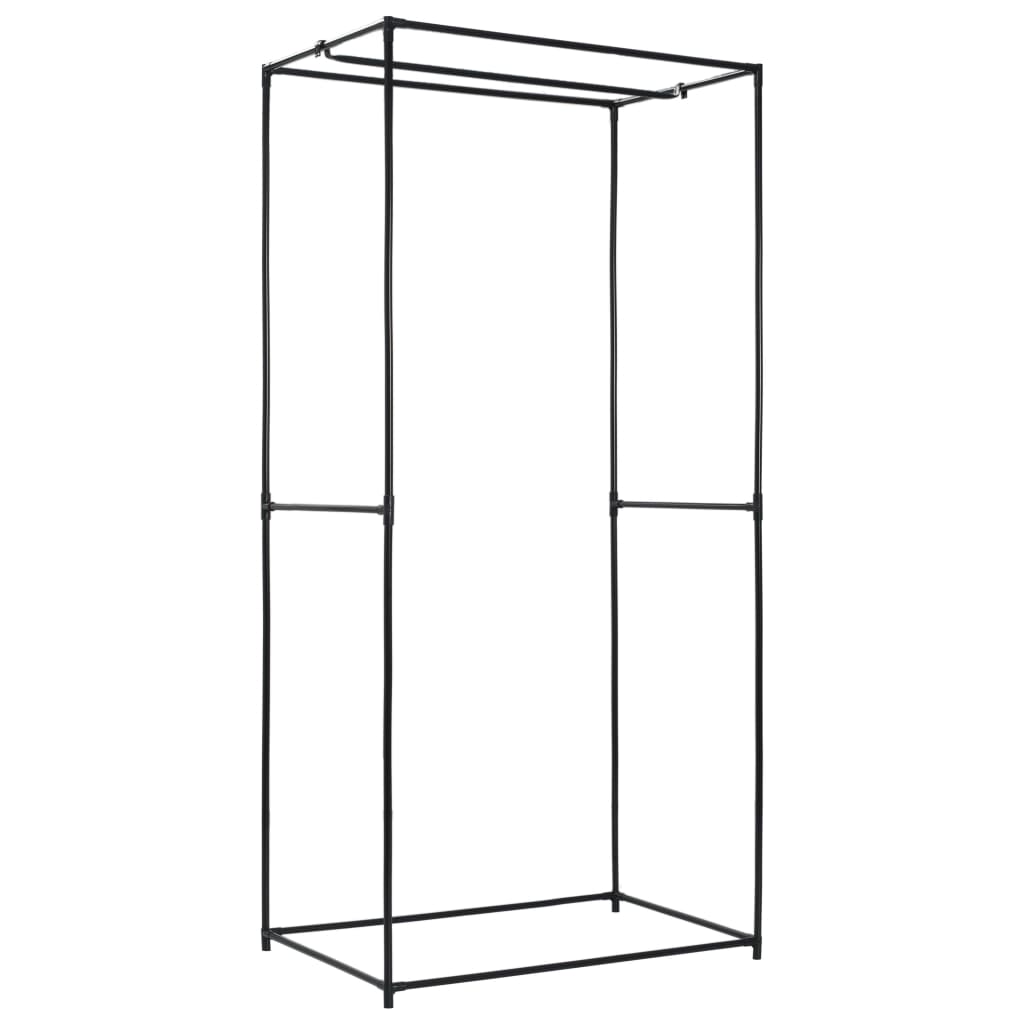 Wardrobes 2 pcs Black 75x50x160 cm