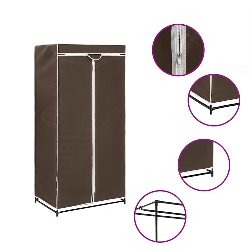 Wardrobes 2 pcs Brown 75x50x160 cm