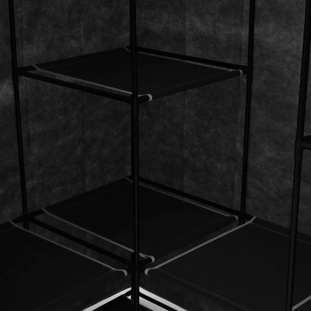 Corner Wardrobe Black 130x87x169 cm