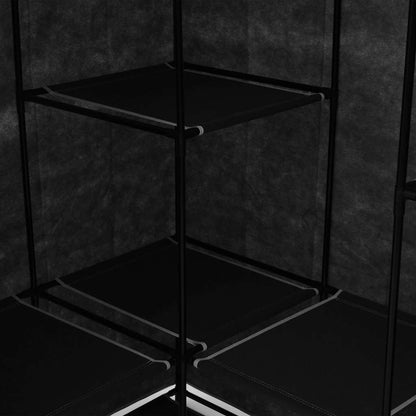 Corner Wardrobe Black 130x87x169 cm