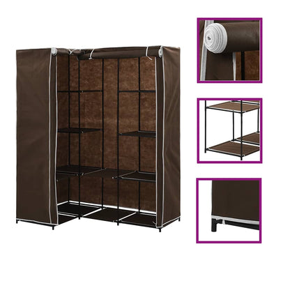 Corner Wardrobe Brown 130x87x169 cm