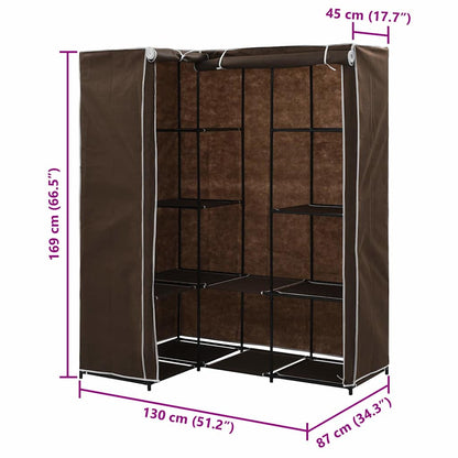 Corner Wardrobe Brown 130x87x169 cm