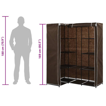 Corner Wardrobe Brown 130x87x169 cm