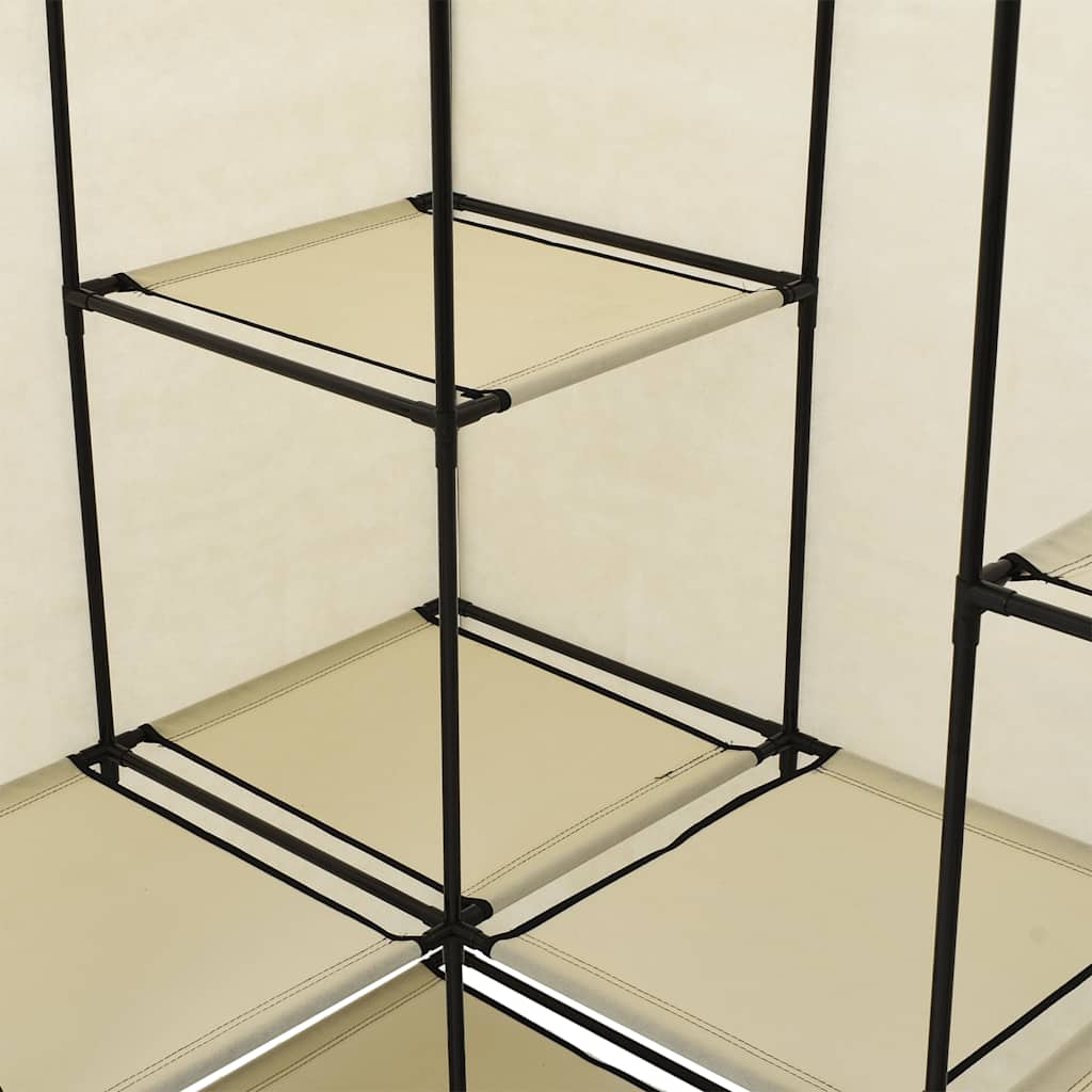 Corner Wardrobe Cream 130x87x169 cm