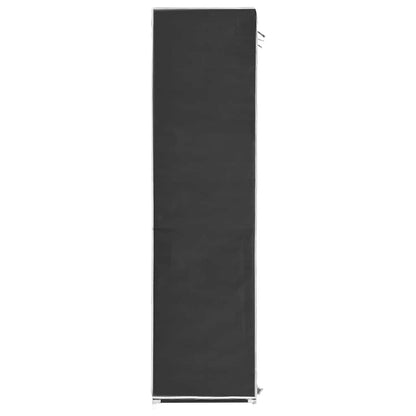 Wardrobe with Compartments and Rods Black 150x45x175 cm Fabric
