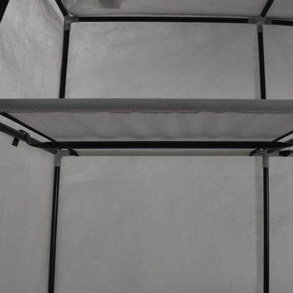 Wardrobe with Compartments and Rods Grey 150x45x175 cm Fabric