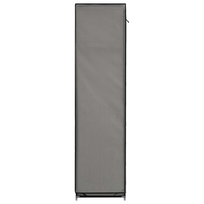 Wardrobe with Compartments and Rods Grey 150x45x175 cm Fabric