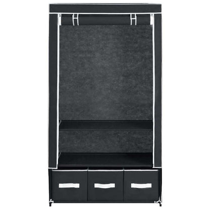Wardrobe Black 87x49x159 cm Fabric