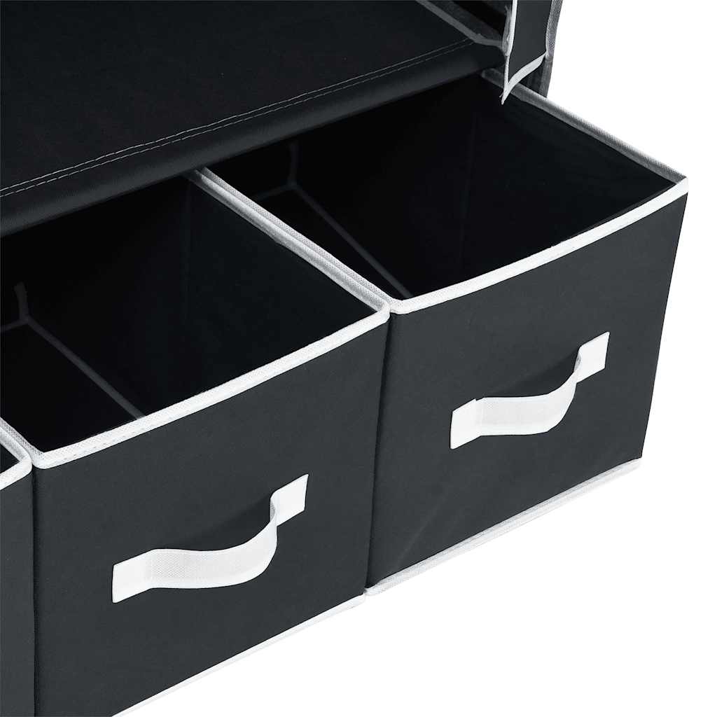 Wardrobe Black 87x49x159 cm Fabric