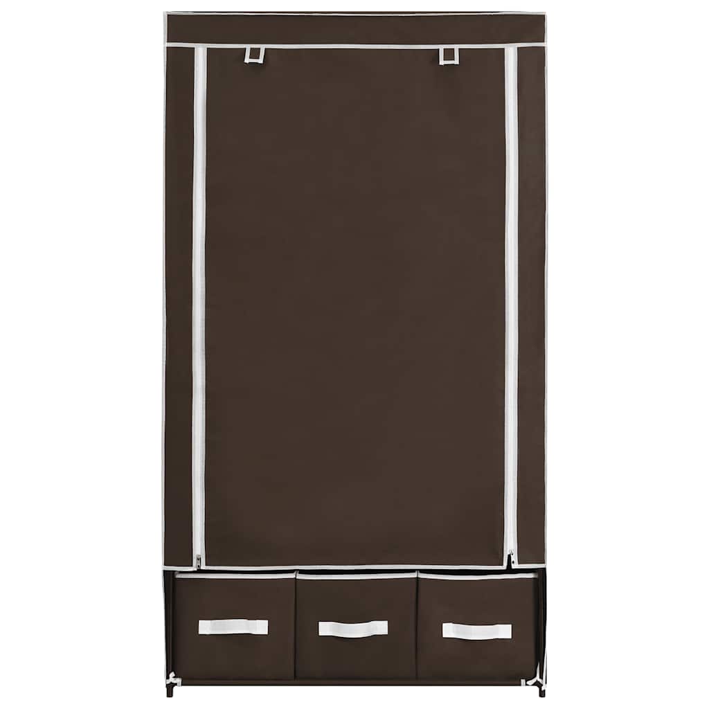 Wardrobe Brown 87x49x159 cm Fabric