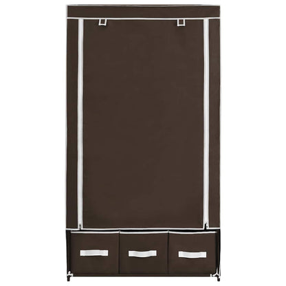 Wardrobe Brown 87x49x159 cm Fabric