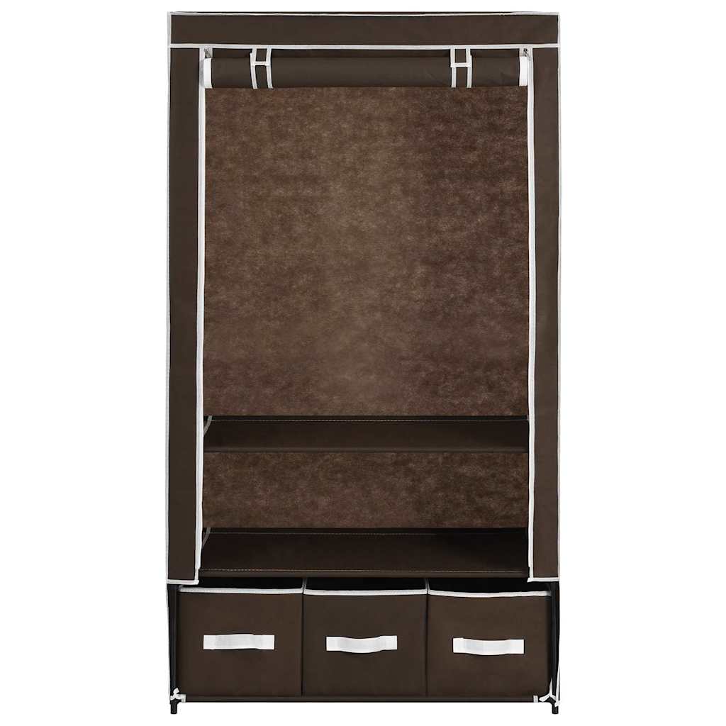 Wardrobe Brown 87x49x159 cm Fabric