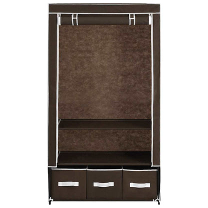 Wardrobe Brown 87x49x159 cm Fabric