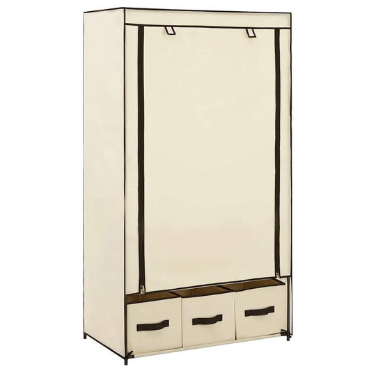 Wardrobe | Cream | Non-woven fabric, Iron | 87 x 49 x 159 cm