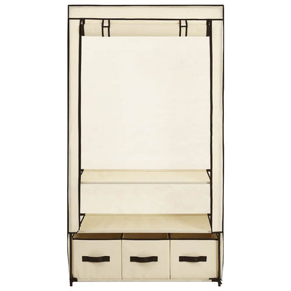 Wardrobe Cream 87x49x159 cm Fabric