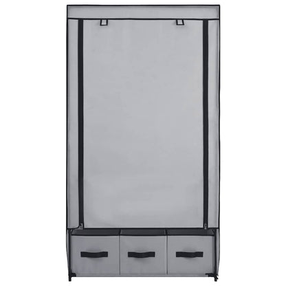 Wardrobe Grey 87x49x159 cm Fabric