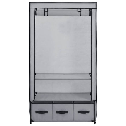 Wardrobe Grey 87x49x159 cm Fabric