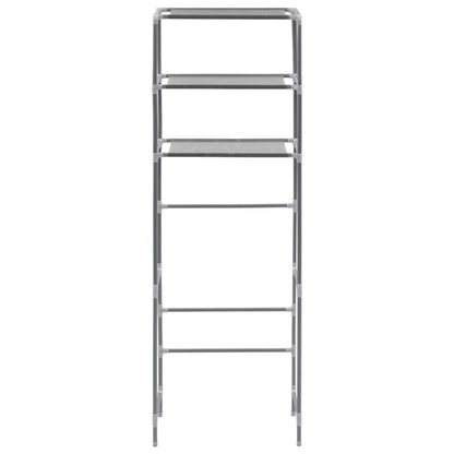 3-Tier Storage Rack over Toilet Silver 53x28x169 cm