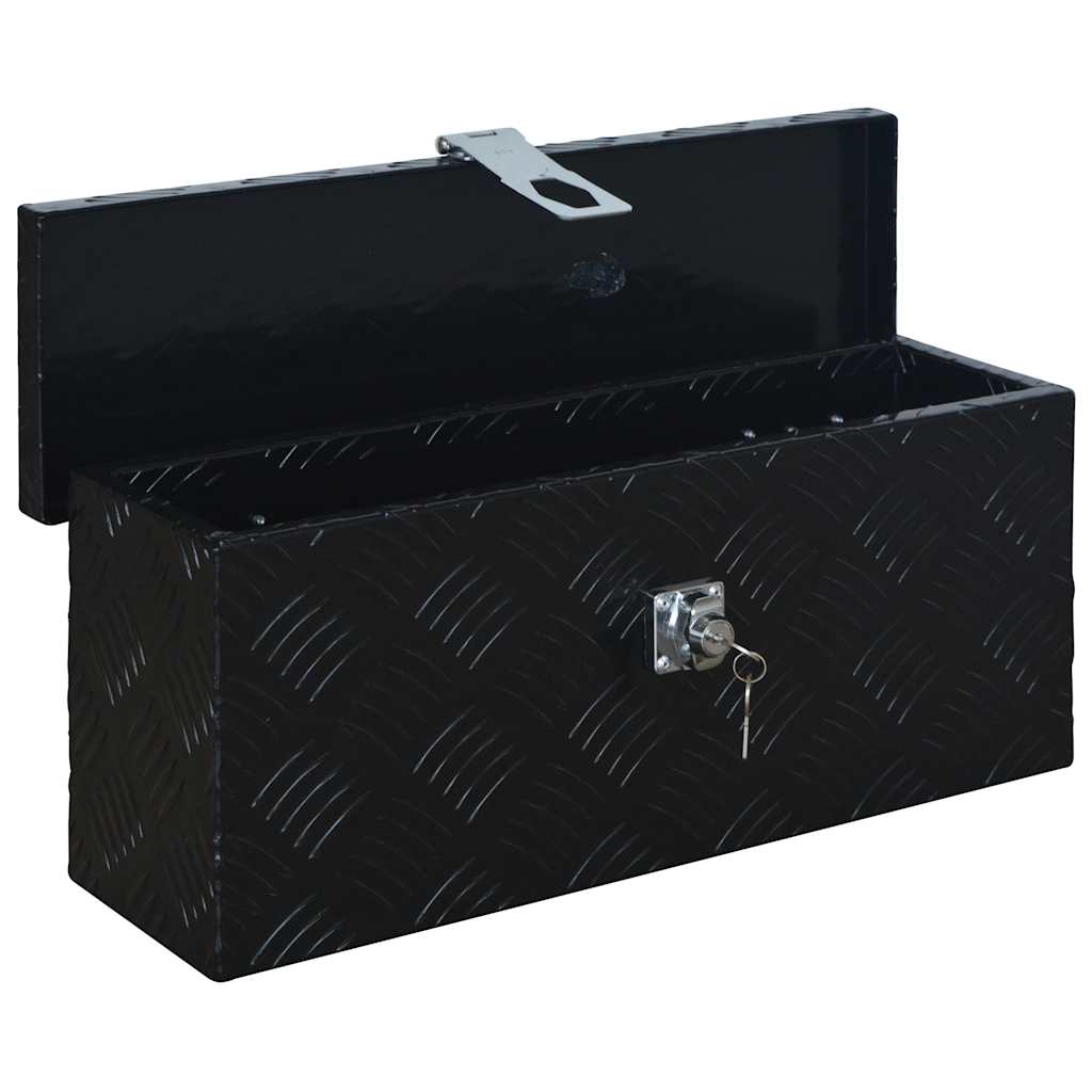 144845 vidaXL Aluminium Box 485x140x200 mm Black