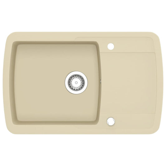 Granite Kitchen Sink Single Basin Beige