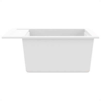 Granite Kitchen Sink Single Basin White