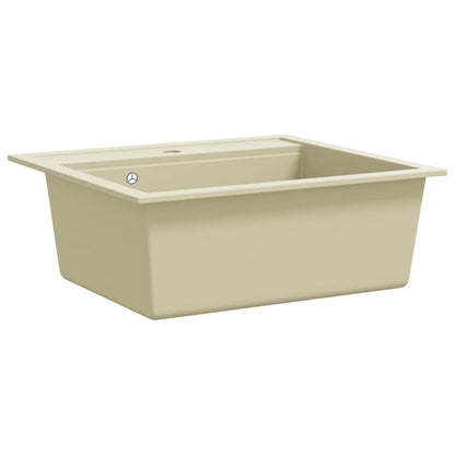 144862 vidaXL Granite Kitchen Sink Single Basin Beige
