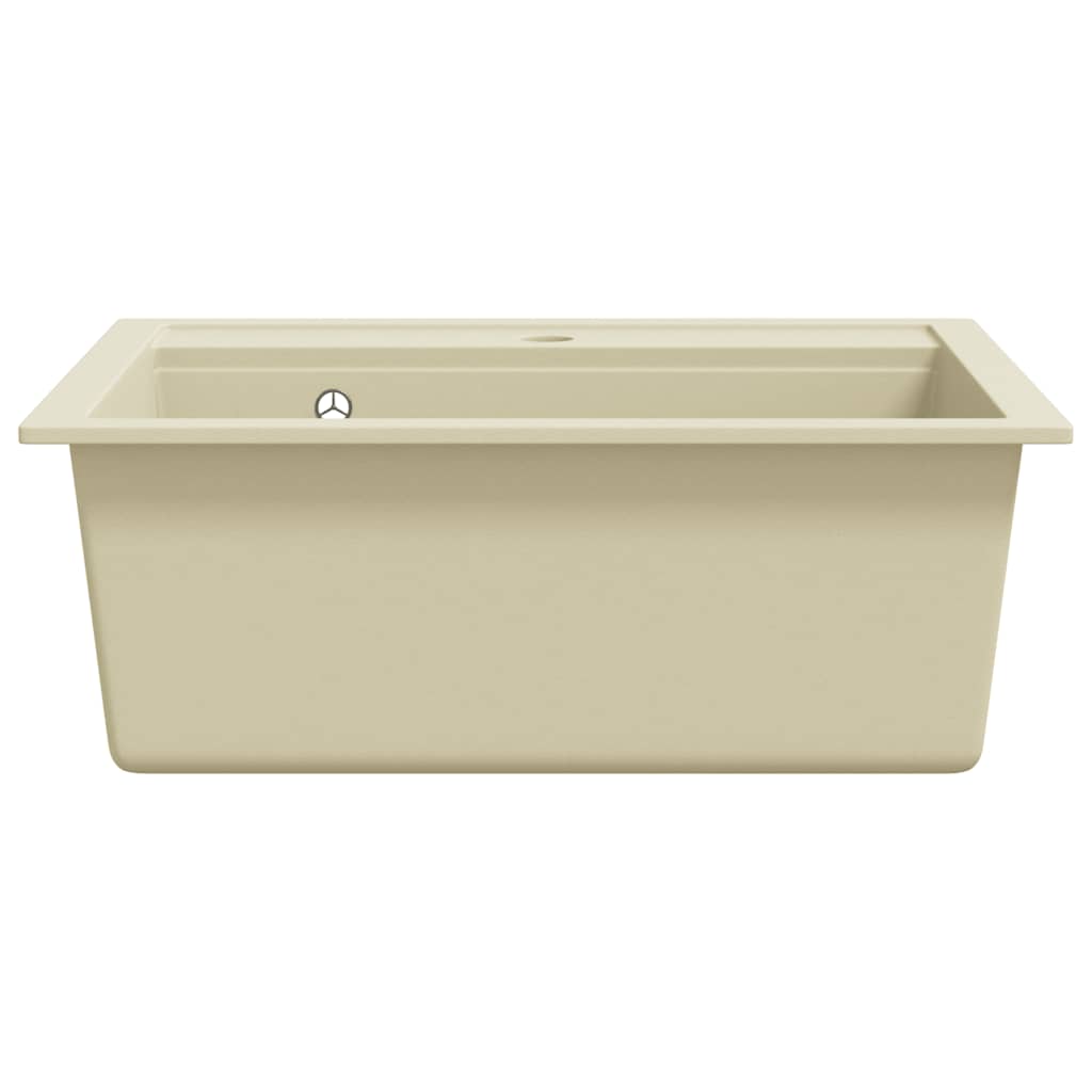 144862 vidaXL Granite Kitchen Sink Single Basin Beige