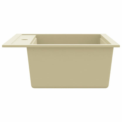 144862 vidaXL Granite Kitchen Sink Single Basin Beige